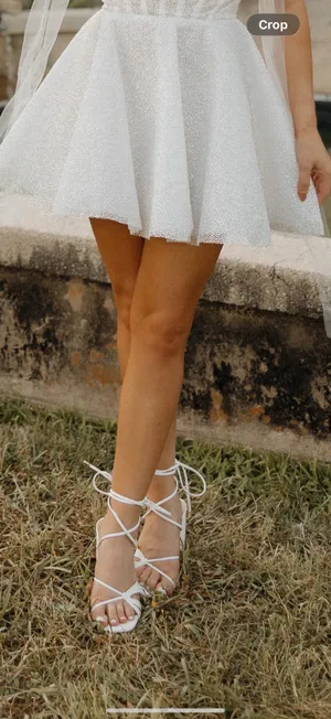 Lulus White Lace Up Heels thumbnail 1