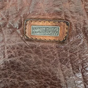Spikes & Sparrow Brown Woven Leather Distressed Crossbody Bag thumbnail 2