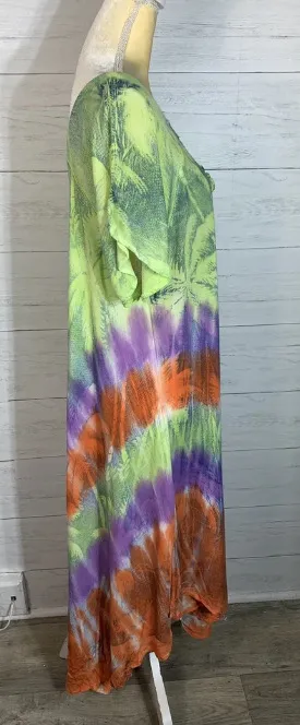Exist one size lime multicolor cover up beach.  thumbnail 5