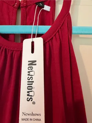NWT Newshows Sleeveless Knee-Length Red Halter Dress Size S thumbnail 3