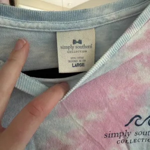 Simply Southern Pastel Tie-Dye Tee in Pink, Blue & Yellow thumbnail 4