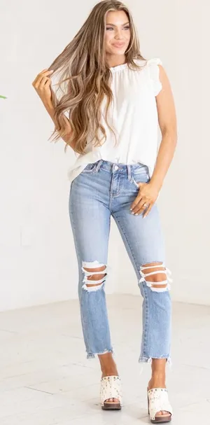 Vervet Lovervet Miracles Super High Rise Kick Flare Jeans thumbnail 1