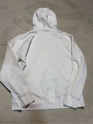 Nike White Hoodie with Black Swoosh Logo medium thumbnail 10