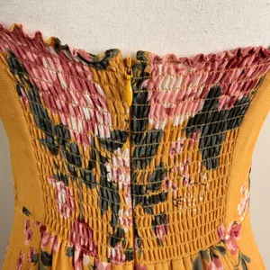 Reformation Jasen Dress Anjelica Yellow Floral Tie Strap Maxi Dress Size 6 thumbnail 12