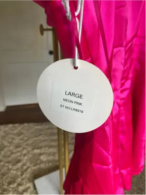 Luxxel‎ Babydoll Mini Romper Hot Pink Satin Corset Barbie Party Glam Event NWTs thumbnail 7