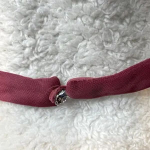 Azazie‎ Cabernet Burgundy Halter V-Neck Rosette Wide Leg Formal Jumpsuit A0 thumbnail 2