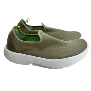 OOFOS OOMG Eezee recovery sneaker shoes in sage green thumbnail 2