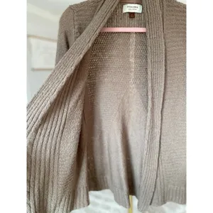 Sonoma Life Style Knit Cardigan Taupe Open Front Cozy Layering Neutral Cozy Soft thumbnail 4