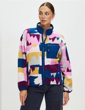 NWT Patagonia Women's Synchilla® Fleece Jacket Frontera marble pink thumbnail 1