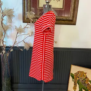 Tommy Bahama Jovanna Orange Stripe Lace-Up Shoulder Knit Dress Sz S 💚🎀 thumbnail 5