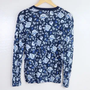 Lauren Ralph Lauren‎ Women's Floral Print Crew Neck Sweater Blue White Size M thumbnail 4