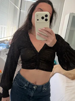 UO cara mesh blouse top Black Size XS thumbnail 2