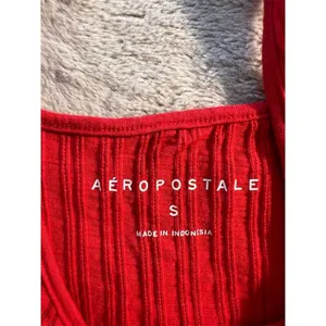 Aeropostale Women's Red Ribbed Knit Sleeveless Tank Top Standard Size S thumbnail 3
