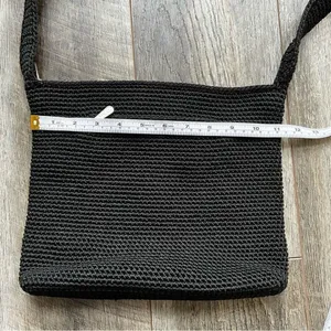 The Sak Original Crochet Knit Black Purse Shoulder Bag Medium Handbag thumbnail 7