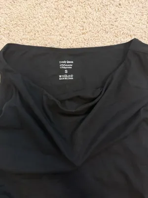 one shoulder/ off the shoulder black top thumbnail 3
