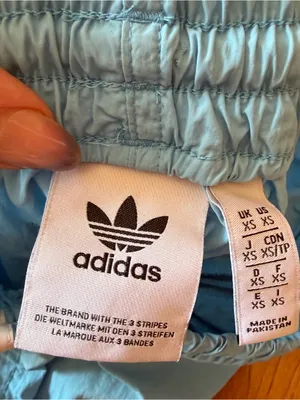 Adidas Originals 3-Stripes Nylon Track Shorts Sky Baby Blue Trefoil Extra Small thumbnail 5