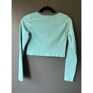 Urban Outfitters Out From Under Light Blue Ribbed Long Sleeve Crop Top XL thumbnail 2