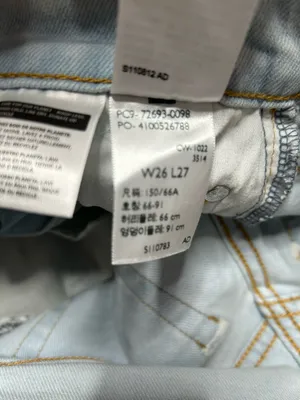 Levi’s Ribcage Straight Ankle High Rise Light Wash Distressed Jeans Womens 26 thumbnail 4