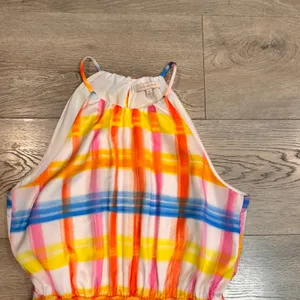 Skies are‎ Blue Womens Plaid Halter Dress Small S Summer Beach Sun Dress thumbnail 3