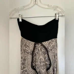 Vintage 90s Y2K Nicole Miller collection vintage silk long strapless dress thumbnail 5