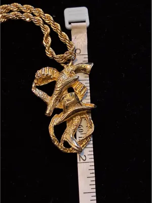 Western Heritage Pendant Necklace – Cowboy Boot, Hat, & Revolver Charm 24” thumbnail 4