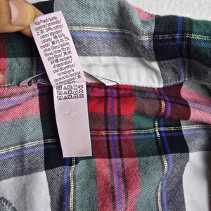 Victoria's Secret -430 Flannel Pajama Set Womens Medium Red Green‎ Plaid thumbnail 3