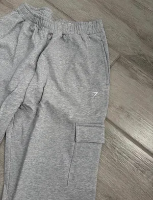 Gymshark Women’s Light Grey Core Marl Fleece Cargo Joggers Size Small NEW thumbnail 5