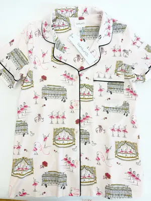 BedHead Swan Lake Short Sleeve Classic Stretch Jersey Cropped Pajama Set Ballet thumbnail 14