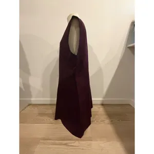 Leota Ava Dress Power Plaid Burgundy Wine Sleeveless Fit Flare Midi 3L NEW thumbnail 4