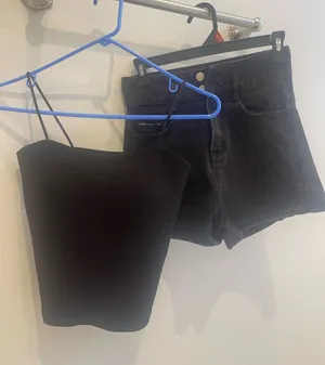 shorts+cami top Black thumbnail 1