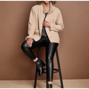Johnston & Murphy Eyelash‎ Coat Jacket $179 Camel Textured Cozy Academia City thumbnail 8