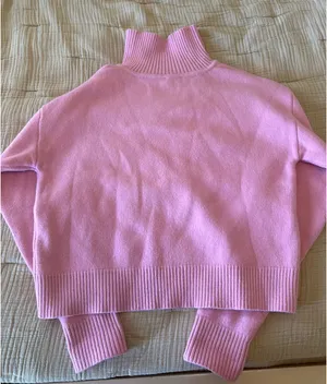 Double Zero Pink quarter zip sweater brand new thumbnail 3
