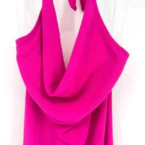 See You Monday Halter Mini Dress Women M Pink Barbiecore Y2K Minimalist Feminine thumbnail 3