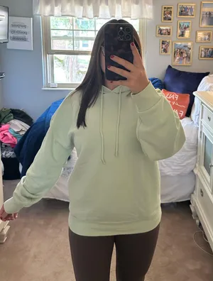 Lime Green Drawstring Hoodie thumbnail 1