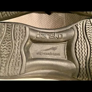 Dansko Black Leather Closed Toe Slide Mule Women's Clog Shoe Sz EU 39 Worn On TV thumbnail 8