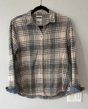 🤍 American Eagle Plaid Flannel Shirt – Slim Fit | Size L 100% Cotton thumbnail 1