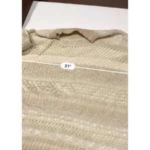 ABV) BILLABONG sweater women's size‎ S white open weave boxy small women thumbnail 4