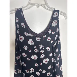 Navy/black Floral Slip Dress | 90s Minimalist Long-Romantic Grunge thumbnail 2