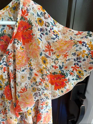 NWT Free People Say It To Me Floral Ruffled Bodysuit Size Medium thumbnail 6