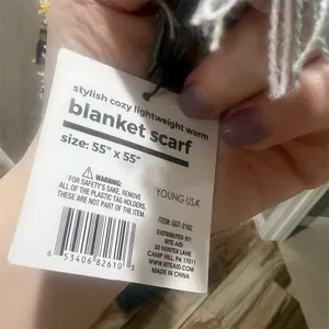 Blanket Scarf Women's Multicolor Plaid Square Scarf Winter Fashion thumbnail 4
