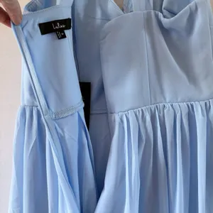 Lulus Light Blue Halter Maxi Dress Bow Sweetheart Formal Gown HD3816A Mens M thumbnail 7