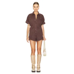 Free People We The Free Marci Cuffed Shortalls Size XS thumbnail 4