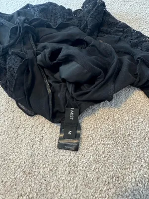 Tiger Mist Black Lace Top thumbnail 3