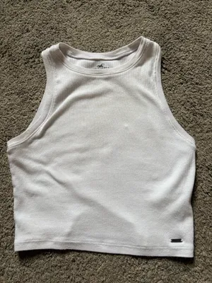 White Tank Hollister Cropped thumbnail 3