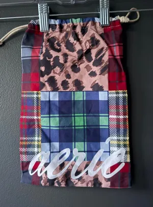 Aerie Drawstring Pouch Bag with Mixed Prints thumbnail 1