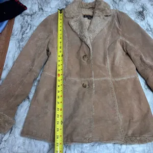 Giacca Vintage Penny Lane Genuine Leather Hippy Coat Tan brown medium jacket thumbnail 9