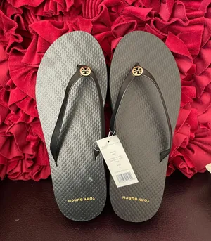 women’s platform flip flop in perfect black size 9 avail NWT, leather strap on top thumbnail 1