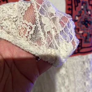 Free People Cream Lace Top with burnt orange Embroidery size small thumbnail 3
