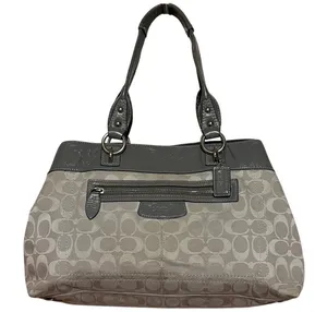 Coach Brooke Jacquard Satchel/Handbag Gray Silver Est 1941 L 10752 - F15533 thumbnail 1