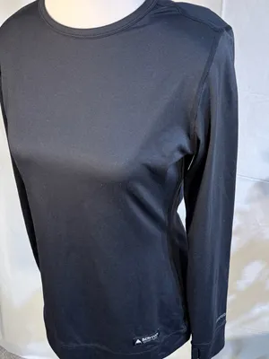 💥Burton Women’s Midweight Dryride Base Layer Crewneck Top Black Thumbholes~M🧡 thumbnail 5